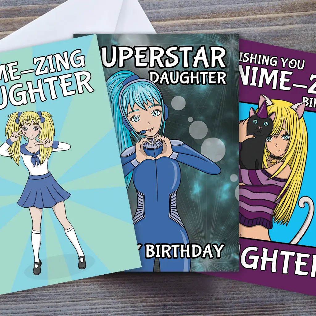 Anime Birthday Card Collection For A Daughter