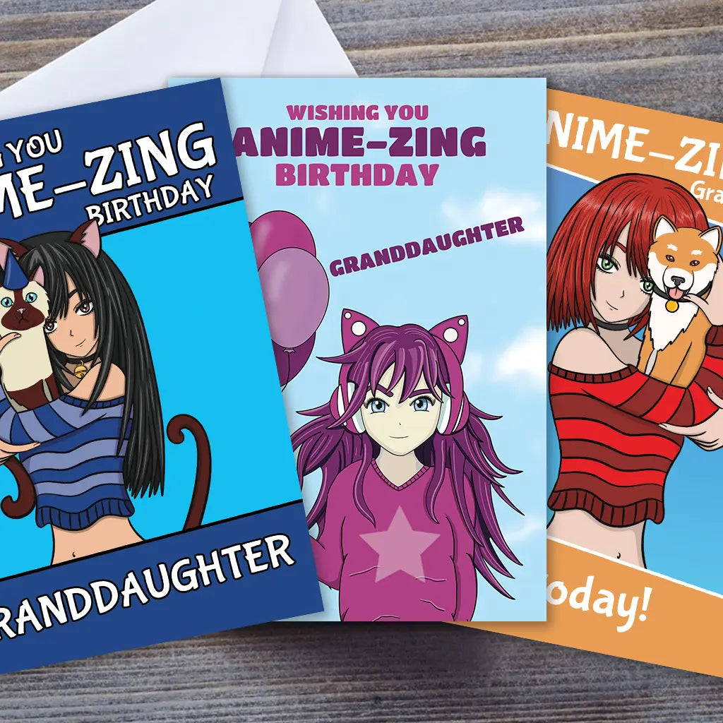 Anime Birthday Card Collection For A granddaughter