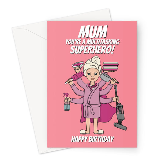 Superhero Birthday Card For Mum
