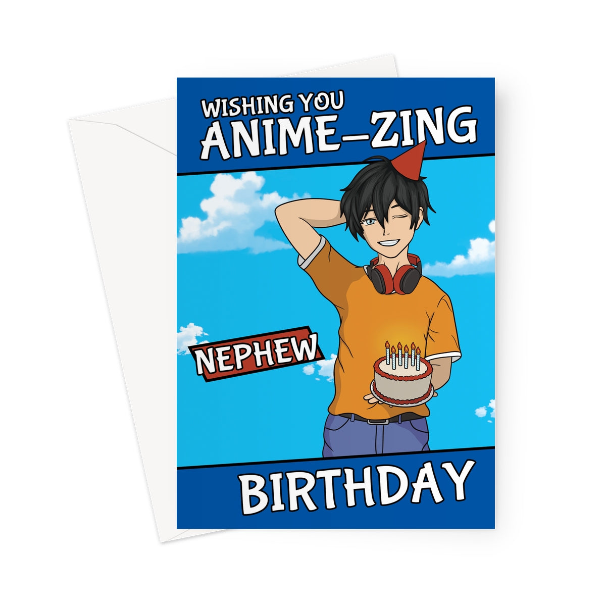 Nephew Birthday Card - Anime Boy Cupsie's Creations