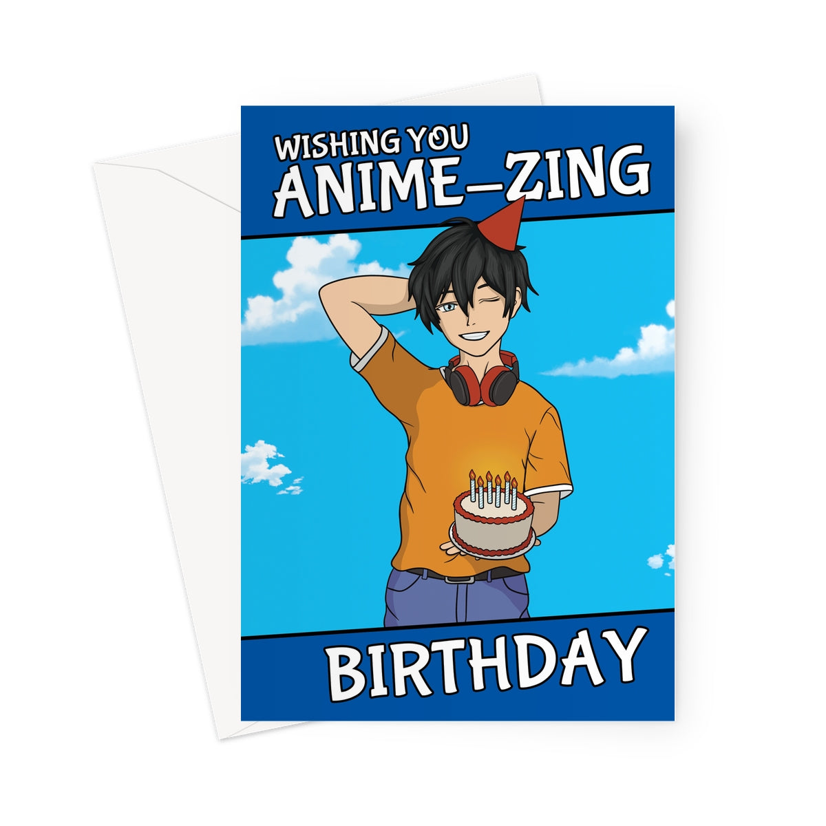 Anime Birthday Card For A Male Cupsie's Creations