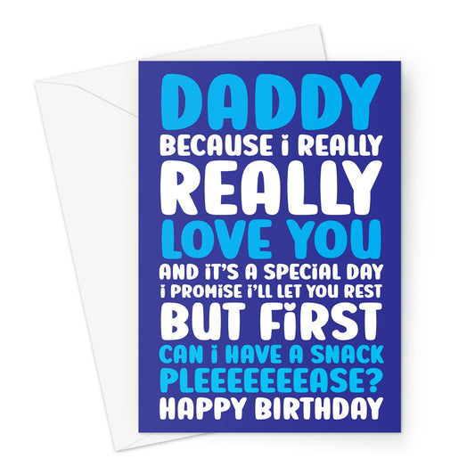 Funny Daddy Birthday Card From Young Child