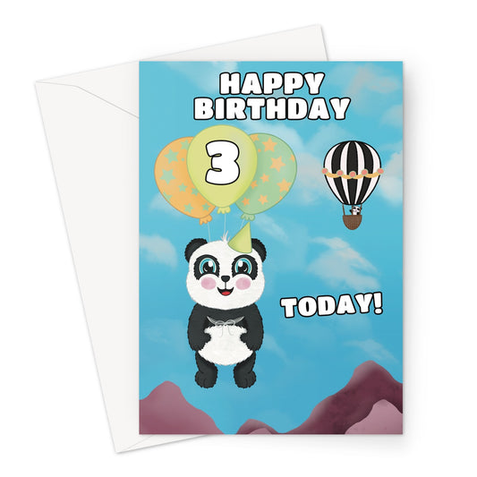 Happy 3rd Birthday Cute Panda Bear