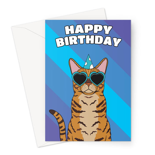 Bengal Cat Birthday Card