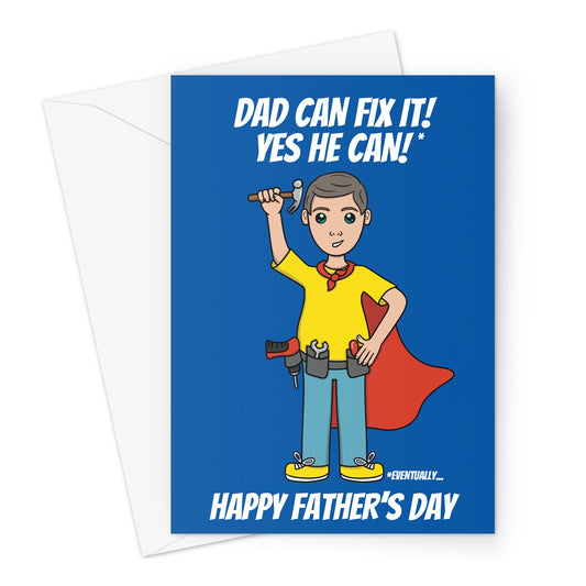 Funny Father's Day Card For Superhero DIY Dad