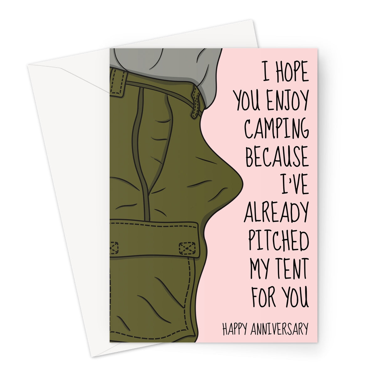 tent pun Rude Anniversary Card For Her