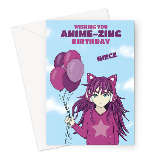 Anime Niece Birthday Card