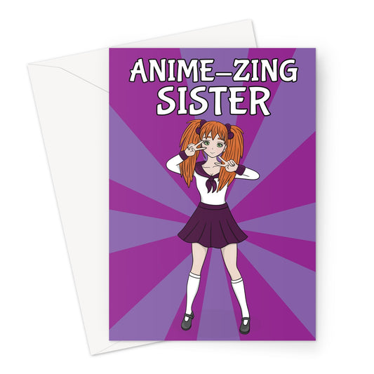 Anime birthday card for Sister
