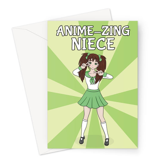 Cute Anime Girl Card For A Niece