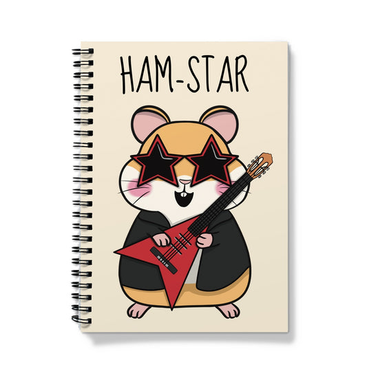 Cute Rockstar Hamster Notebook