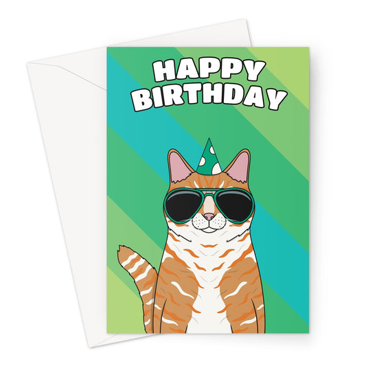 Ginger Cat Birthday Card
