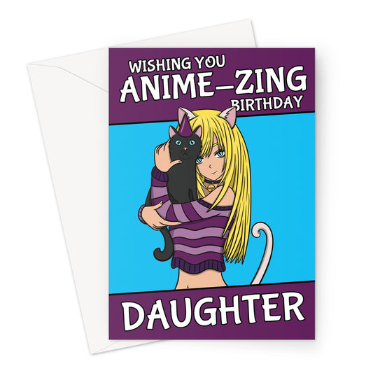 Anime themed birthday card for a Daughter
