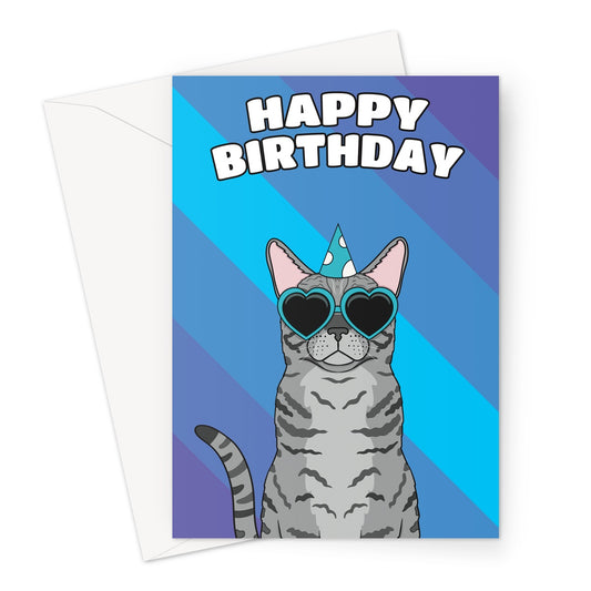 Egyptian Mau Cat Birthday Card