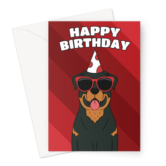 Rottweiler Dog Birthday Card A5