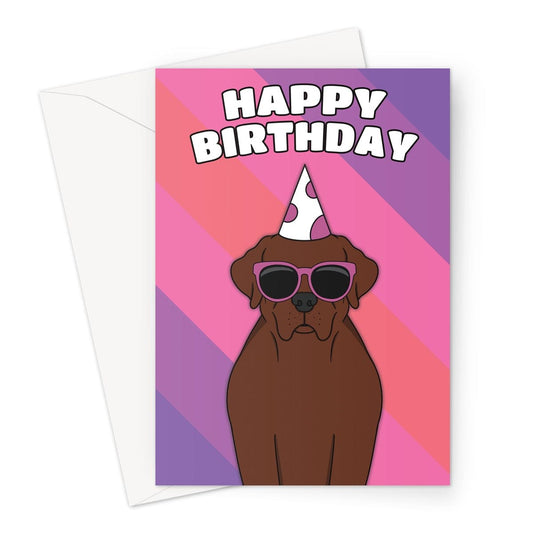 A Chocolate Labrador Birthday Card By Cupsie's Creations.
