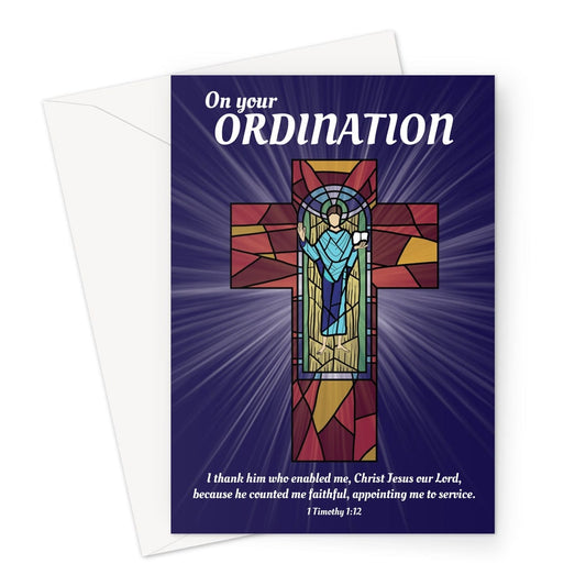 Congratulations Ordination Card - Christian Religious Faith Ceremony