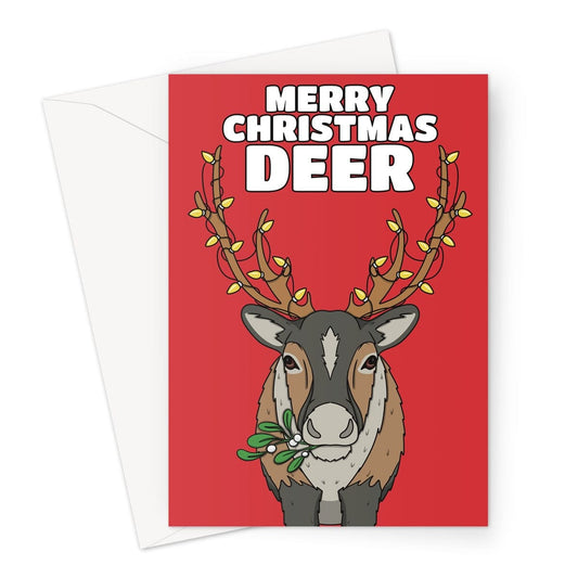 Funny reindeer Christmas Card
