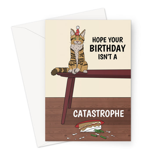 Funny cat birthday card