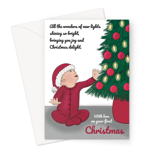 Merry Christmas Card - Babies First Christmas - A5 Greeting Card