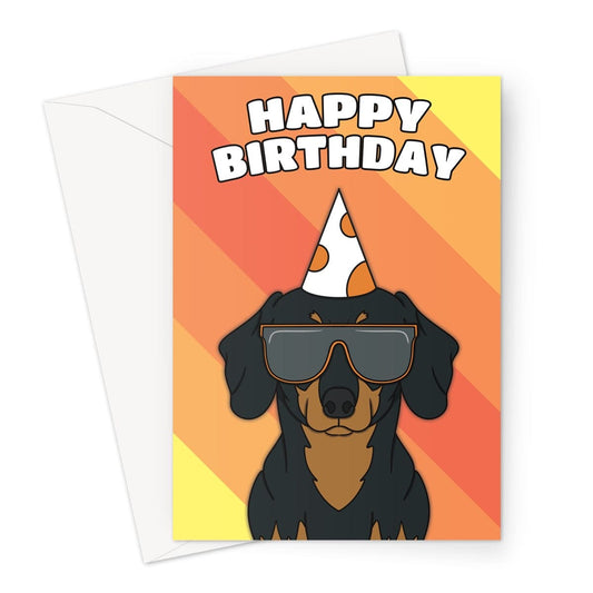A cute Dachshund dog birthday card by Cupsie's Creations.