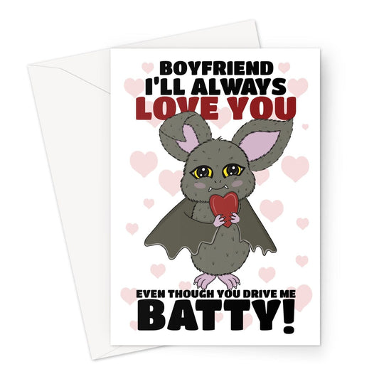 Cute Boyfriend Valentine's Card Greeting Card