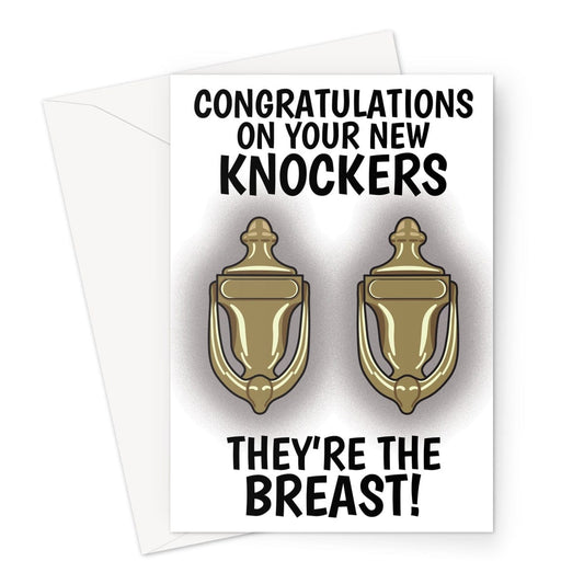 Congratulations Card - New Knockers Boob Job