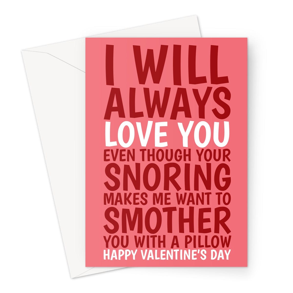 Happy Valentine's Day Card - Funny Snoring Partner Joke - A5 Greeting Card Cupsie's Creations