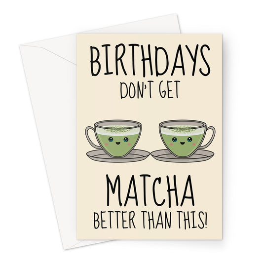 Cute Matcha birthday card
