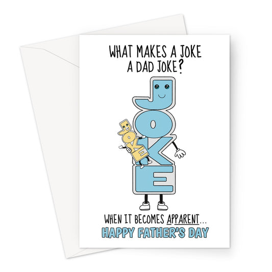 A funny Dad joke card for a new parent on Father's Day.