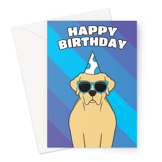 Golden Retriever Dog Birthday Card A5