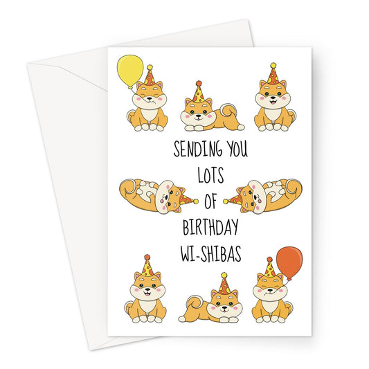 Cute Shiba Inu Birthday Card