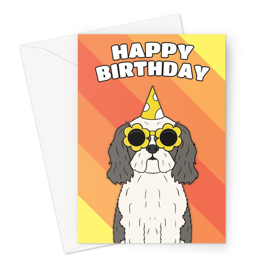 Shih Tzu Dog Birthday Card A5