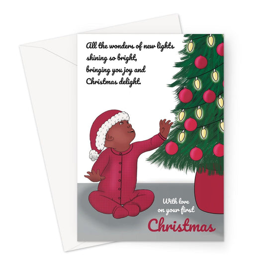 Merry Christmas Card - Babies First Christmas - A5 Greeting Card