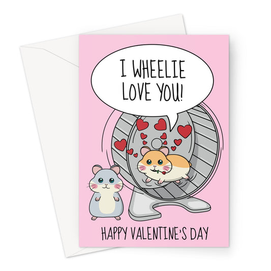 Cute Hamster Valentine's Day Card for her