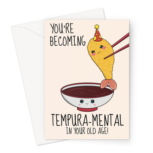 Funny Birthday Card - Tempura Shrimp Joke