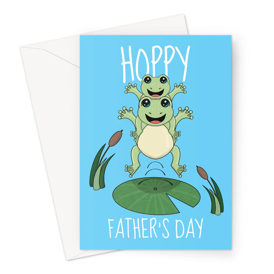 A cute frog themed Father's Day card.