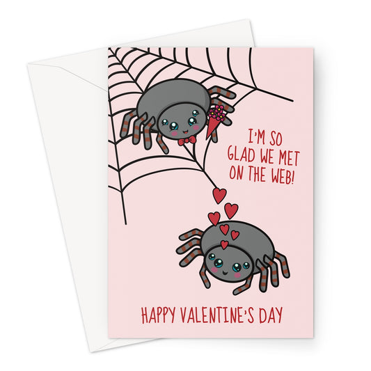 A funny Valentine's Day card for a couple who met online dating.
