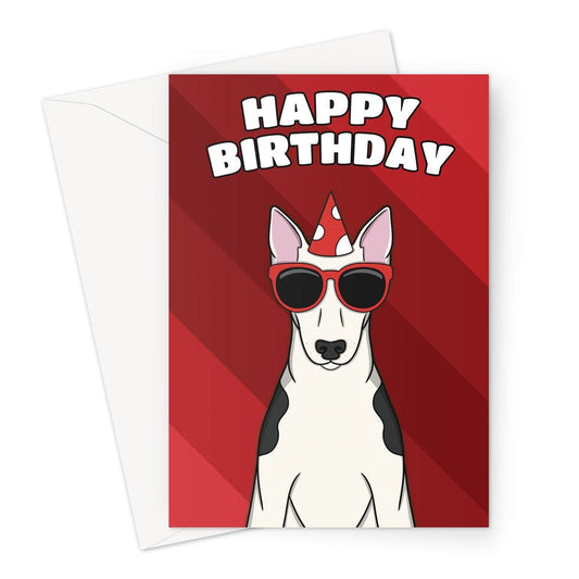 Bull Terrier Dog Birthday Card A5