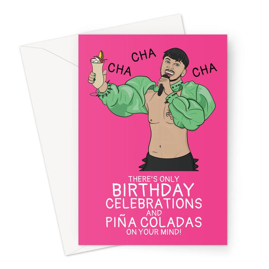 A funny Eurovision birthday card inspired by Finland's cha cha cha.