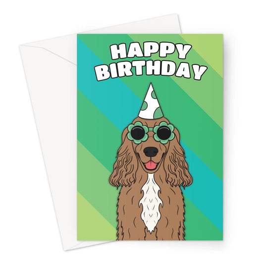 Cocker Spaniel Dog Birthday Card A5
