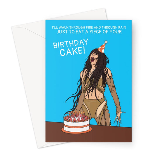 A birthday card inspired by Eurovision 2023 Sweden's entry Loreen Tattoo.