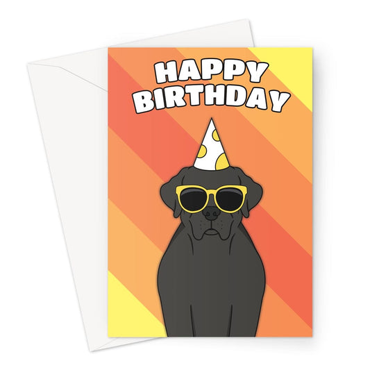 Black Labrador Birthday Card.
