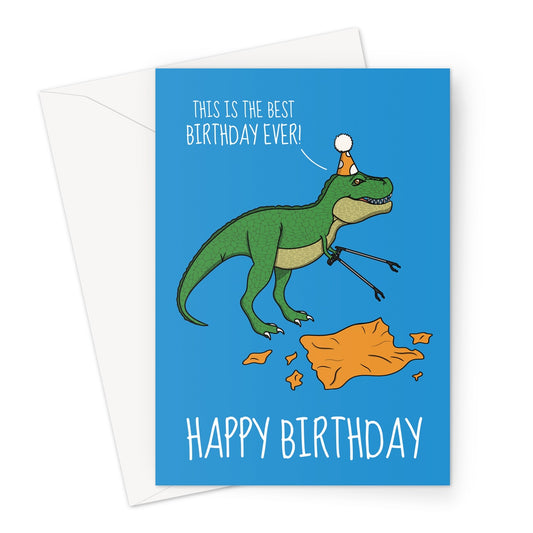 Funny dinosaur birthday card quote for adults.