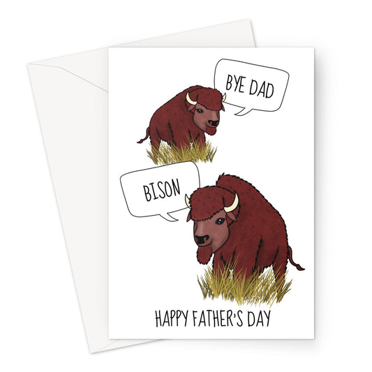 American Bison Dad joke Father's Day card.