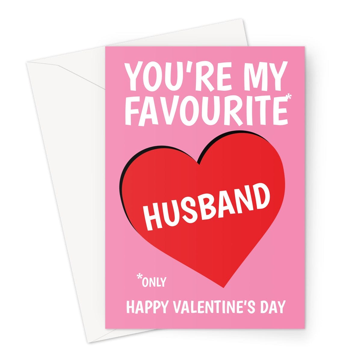 Funny Favourite Husband Valentine's Card Cupsie's Creations