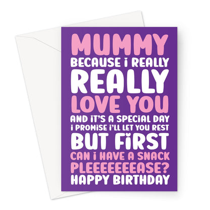 Funny Birthday Card For Mummy From Young Child Cupsie's Creations