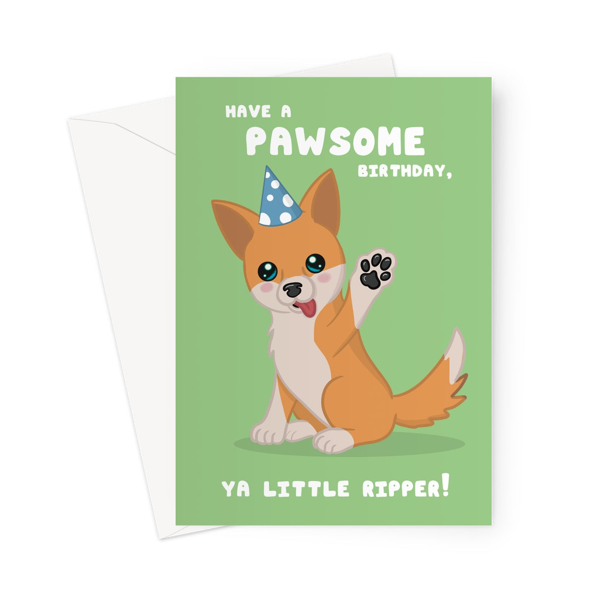 Cute Dingo Birthday Card – Pawsome Birthday Ya Little Ripper