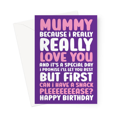 Funny Birthday Card For Mummy From Young Child Cupsie's Creations