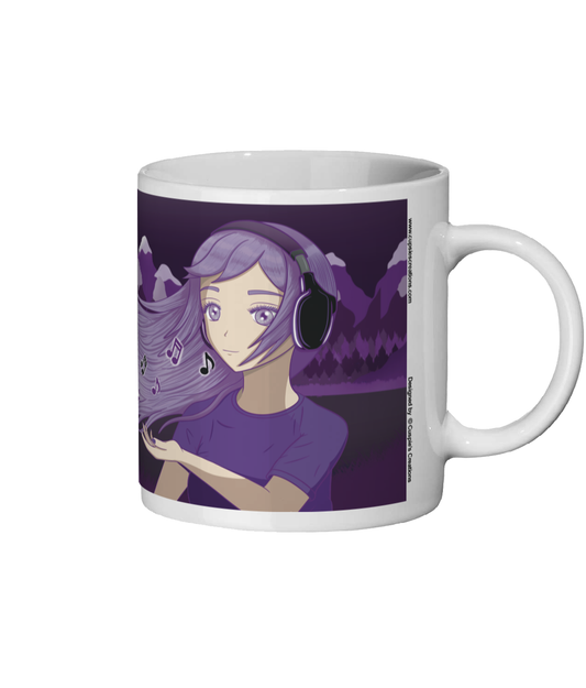 Japanese Anime Mug | Gift For Anime Lover | Purple Anime Girl