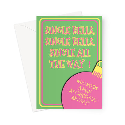 Christmas Wishes For Friend - Single Lady Xmas Card